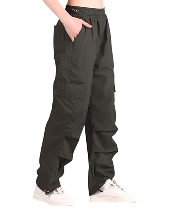 RAXEDO Parachute Pants for Woman, Water-Resistant Cargo for Women, Active Wear, Korean Pants for Woman, Trekking Pants for Women